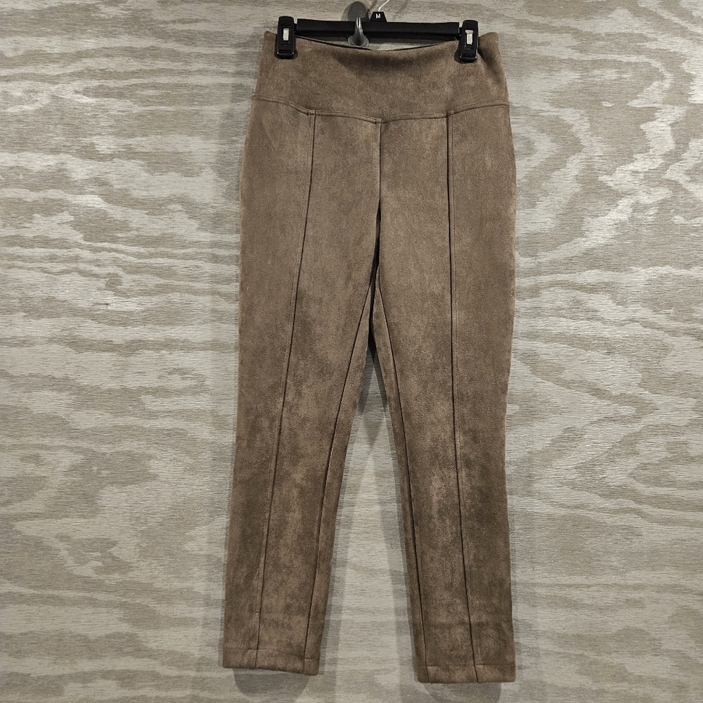 Andrew Marc Taupe Faux Suede Pull On Ankle Legging Size Small